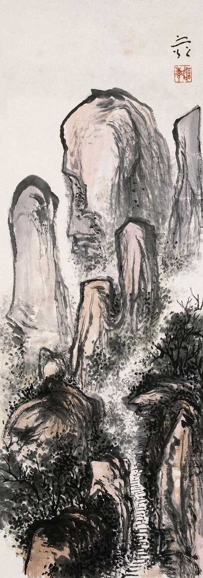谢之光 山水 立轴